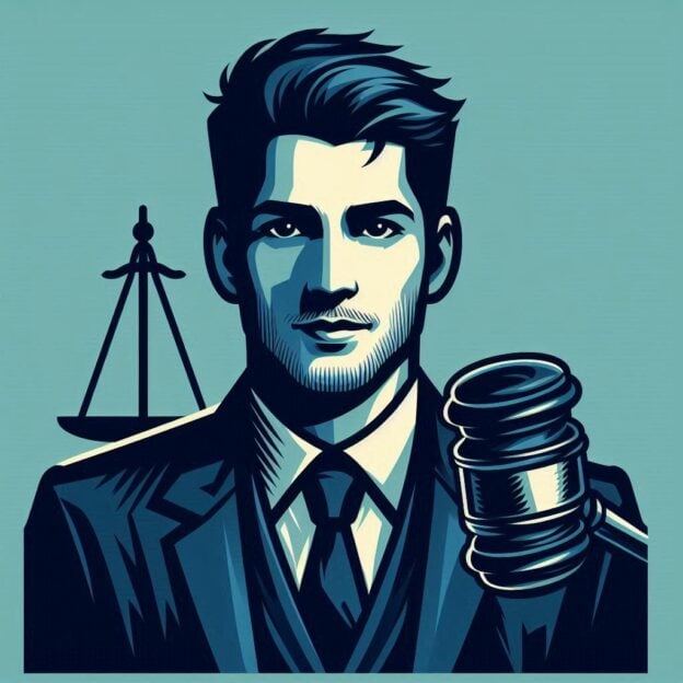 Graphic of an estate planning attorney